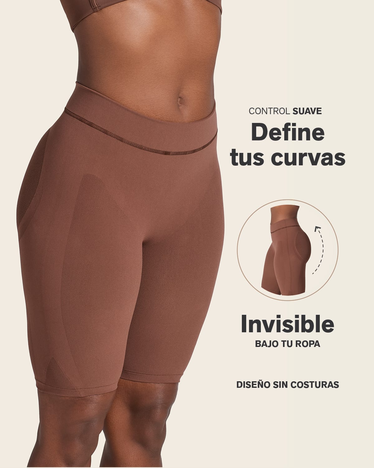 Faja panty sin costuras con efectiva levanta cola