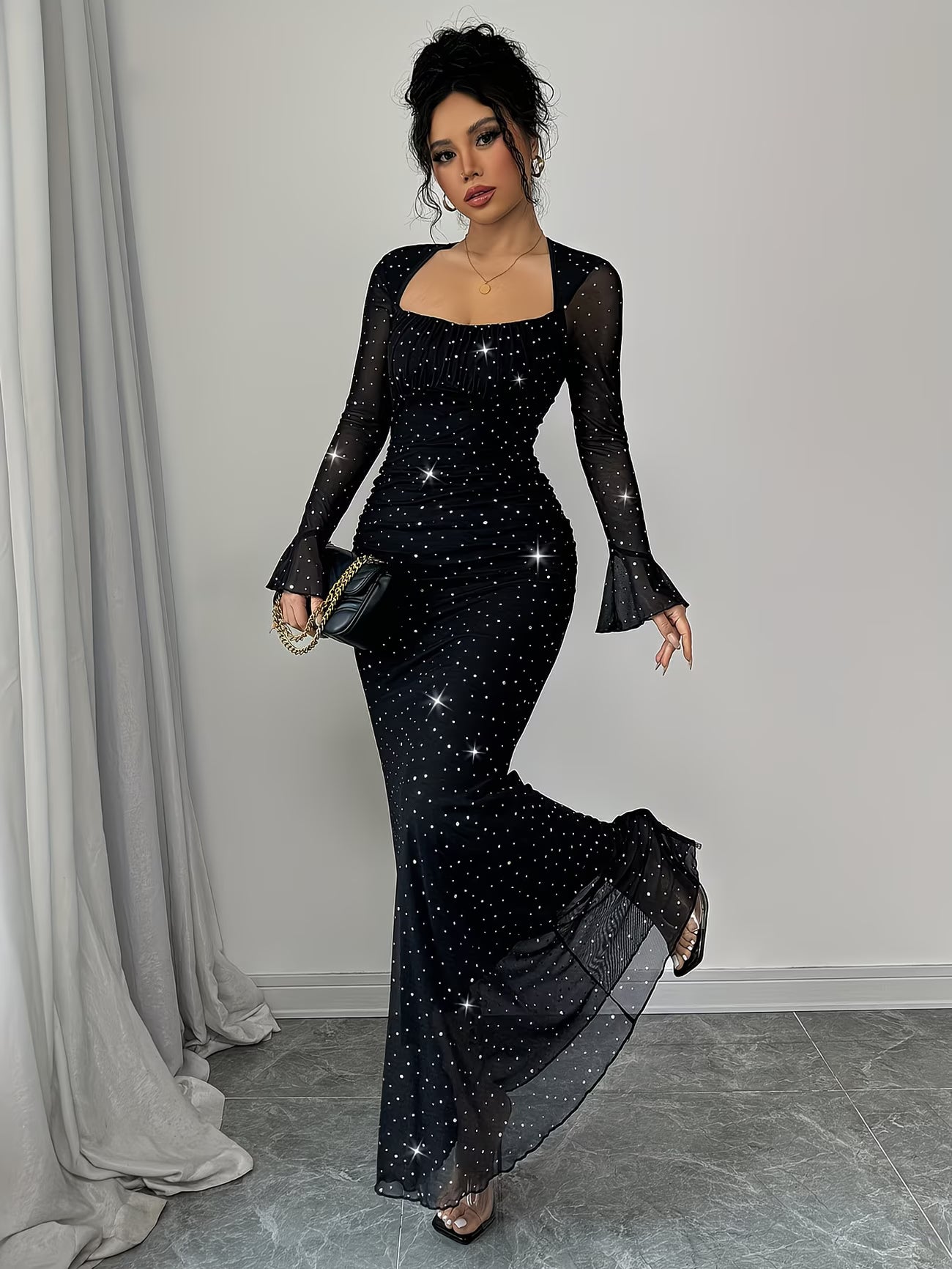 Vestido Diamante Corte de Sirena