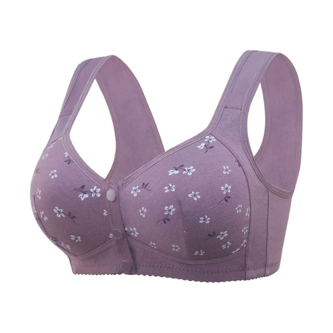 Sujetador Estampado Con Botón Frontal 3X1