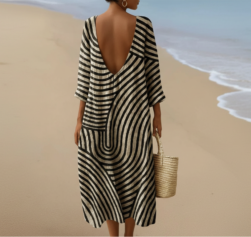 Vestido Maxi Abstracto Zen