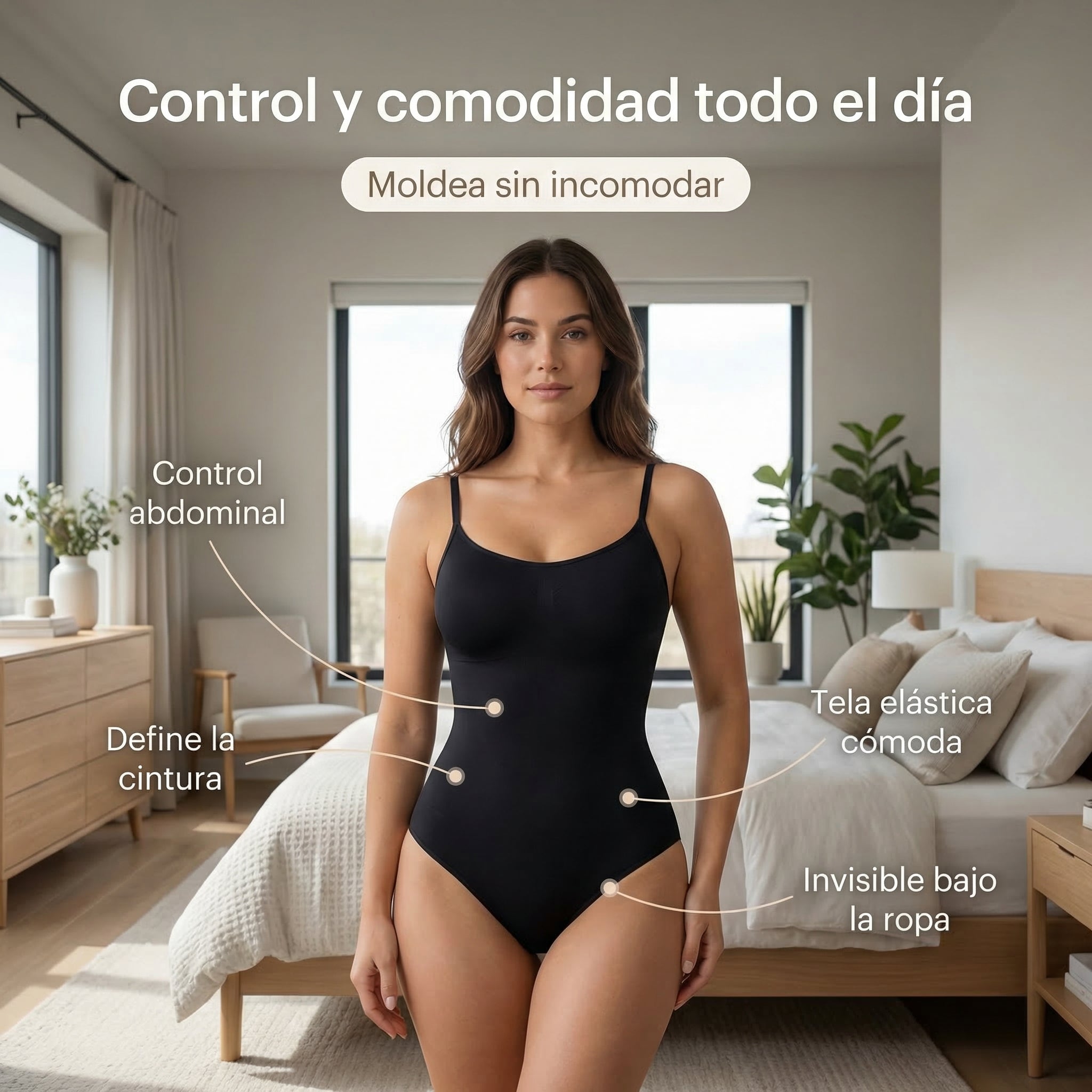 Body Moldeador Compresión Invisible