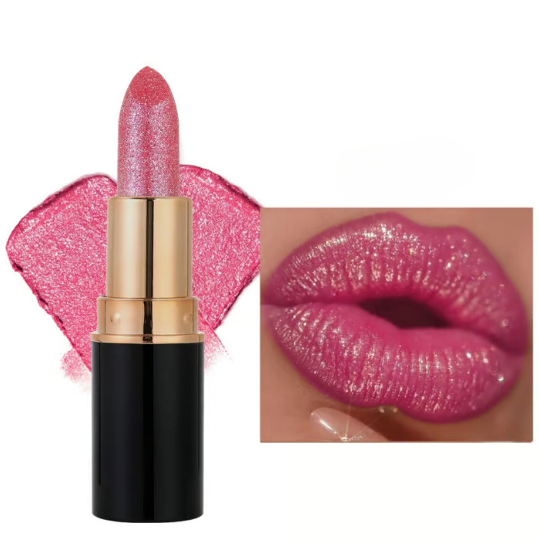 Labial con Brillo Diamante Resistente al Agua