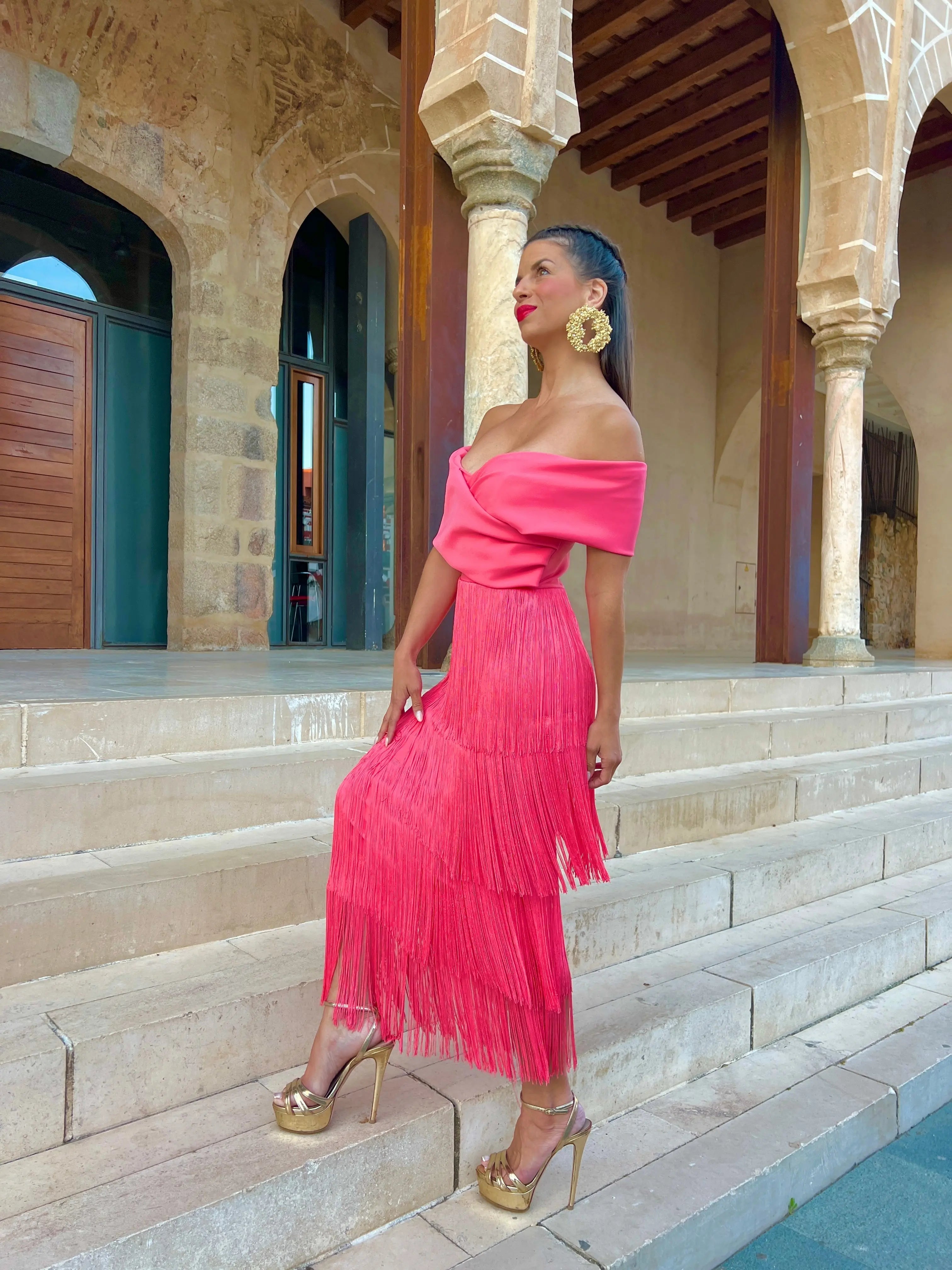 Vestido de invitada Vestido Valentina Coral para mujer - Atelier Invitada S.L