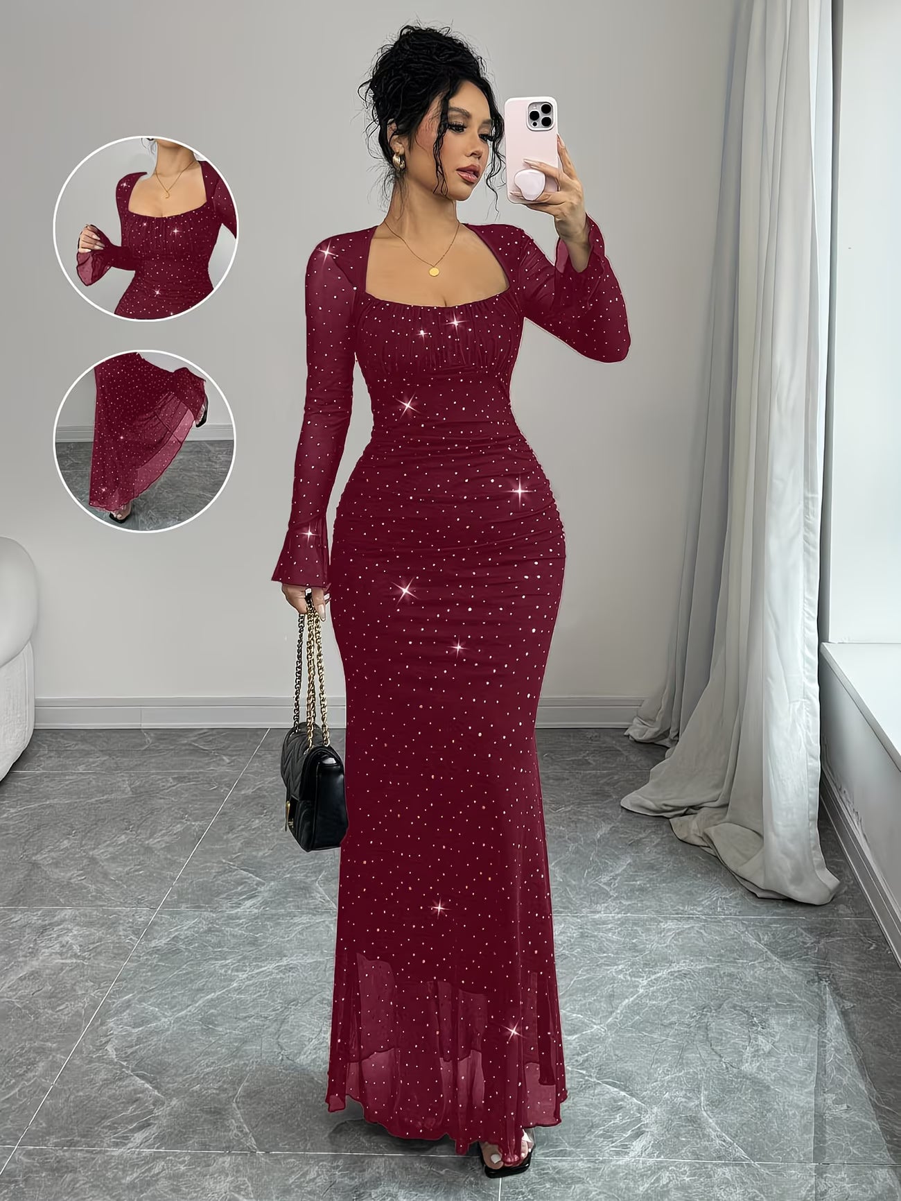 Vestido Diamante Corte de Sirena