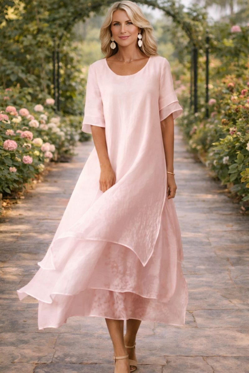 Anaya / Vestido Largo Escalonado Fluido