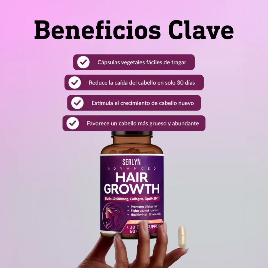 Serlyn Advanced Hair Growth/ Vitaminas para el Crecimiento del Cabello