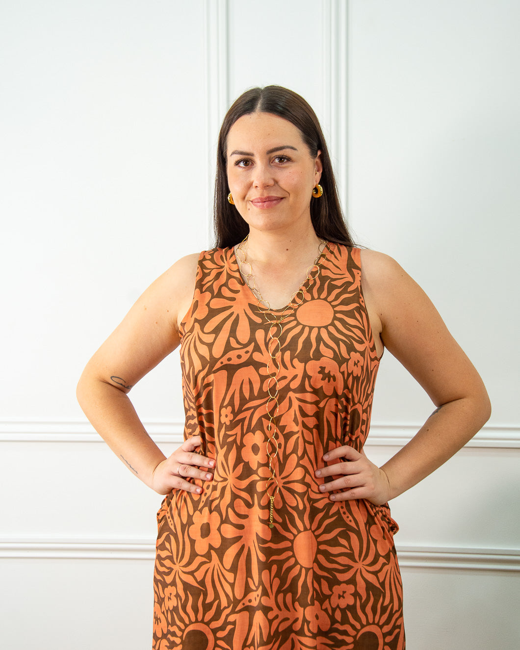 Vestido Estampado Sol de Verano