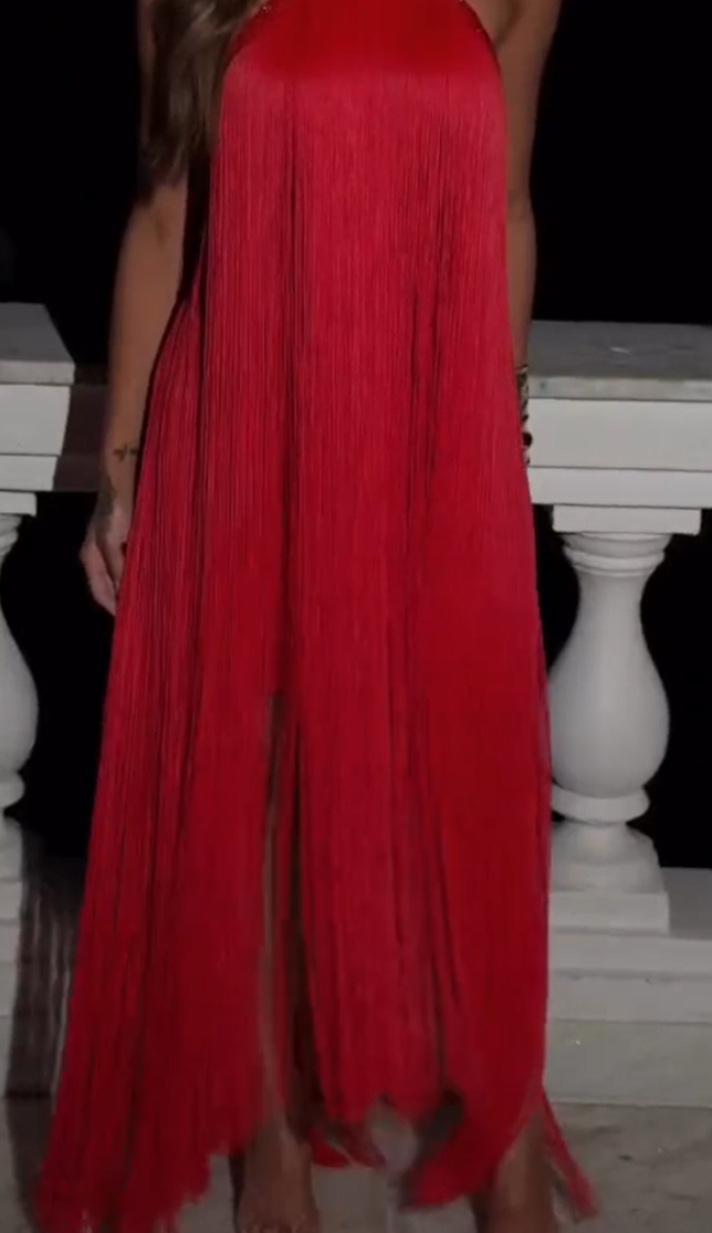 Vestido de Flecos Minimalista