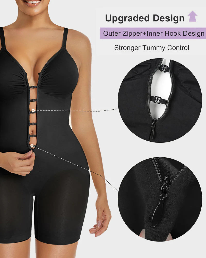 Body con cremallera frontal y control de abdomen Yoli