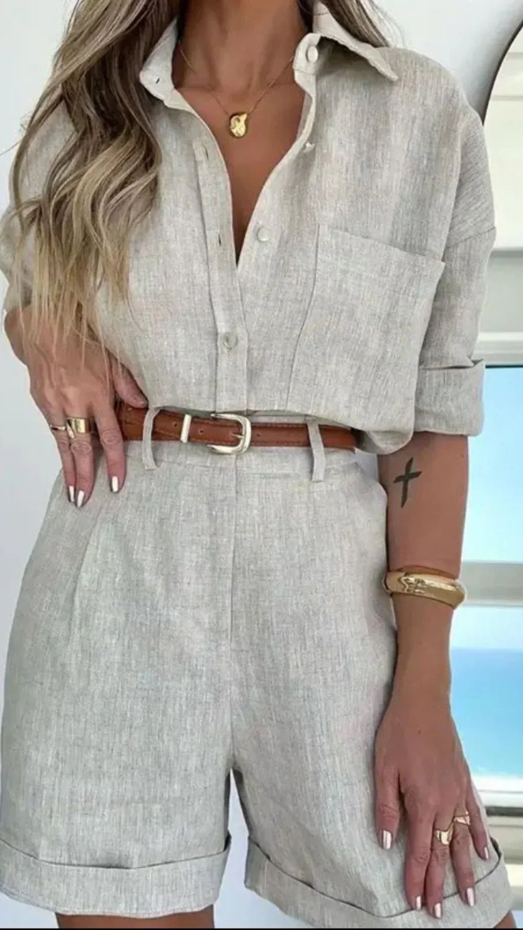 Lorena Conjunto Lino + Cinturón