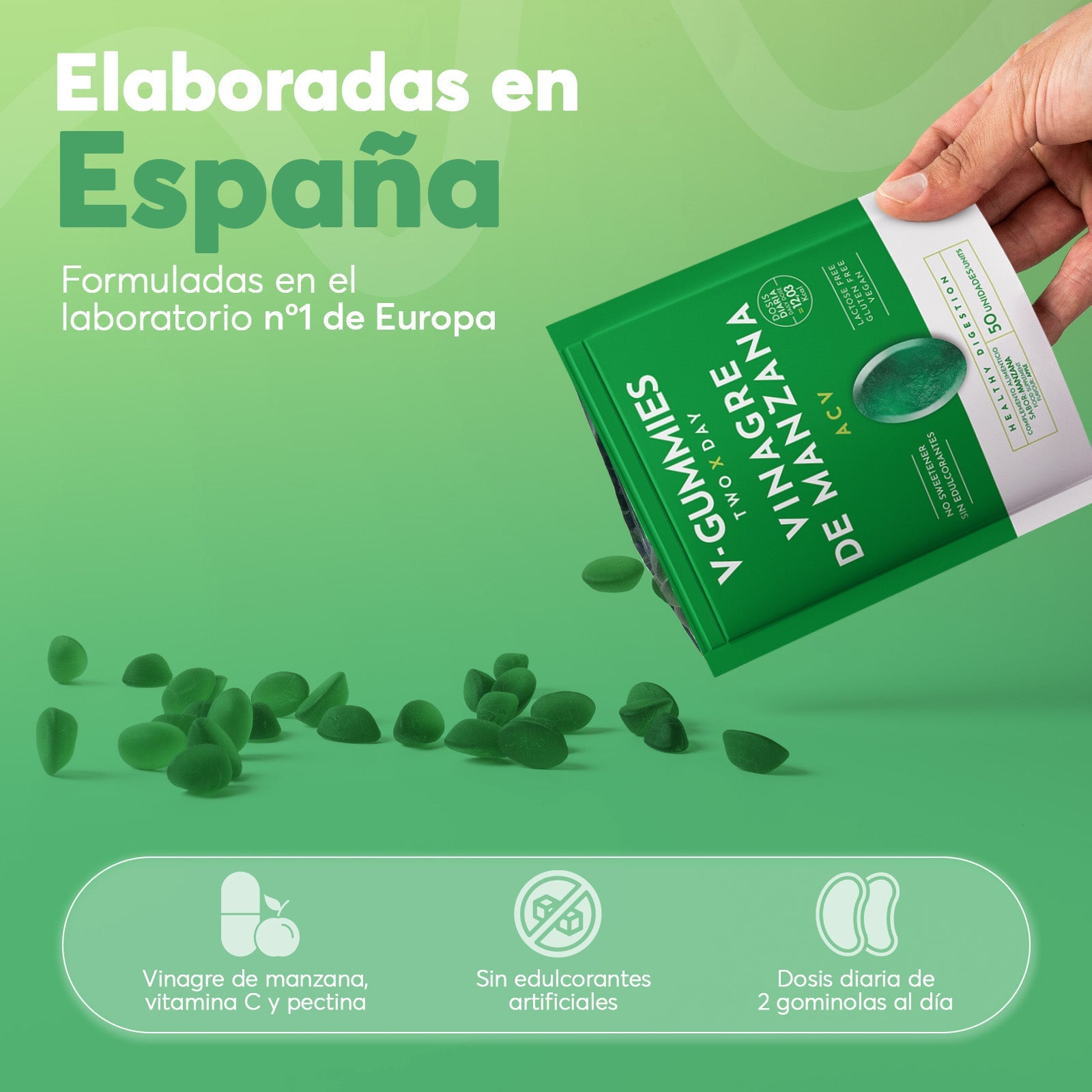 V-Gummies | Gominolas Vinagre de Manzana 2X1
