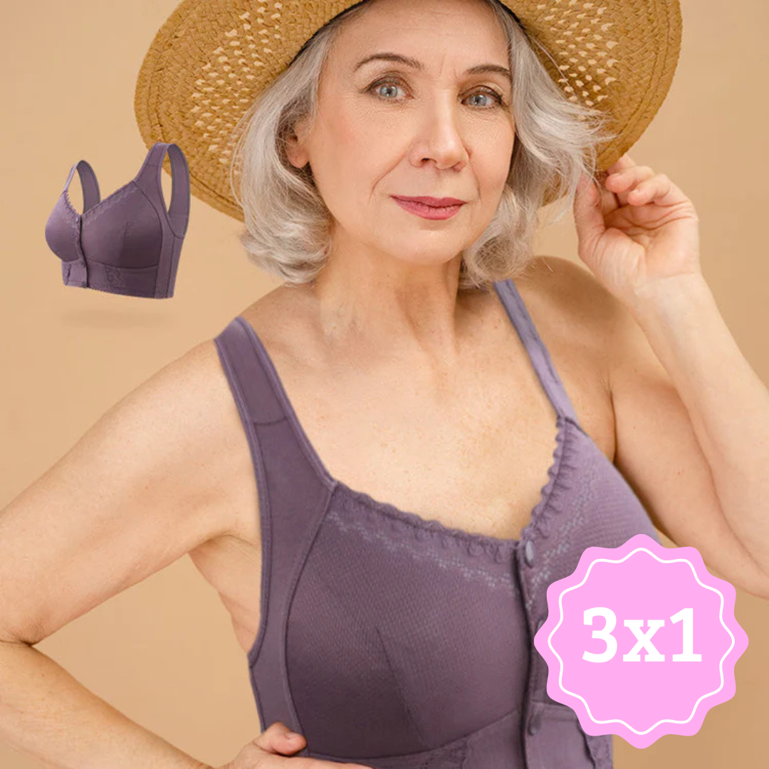 Sujetador transpirable con cierre frontal 3X1