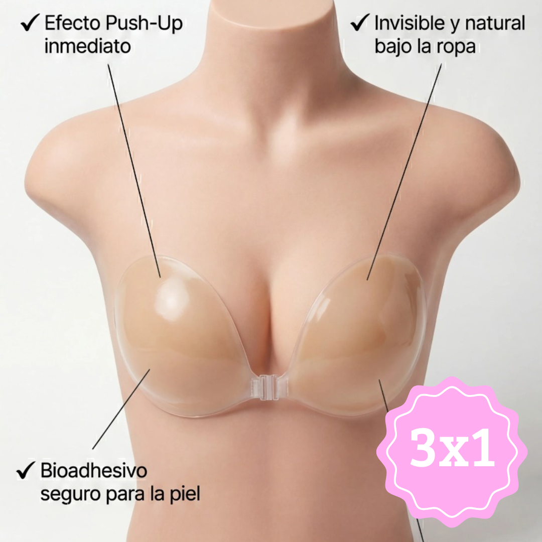 Sujetador Push-UP Invisible de Silicona 3X1