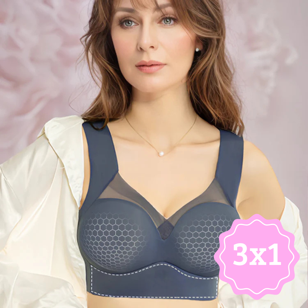 Sujetador acolchado sin aros con soporte integral 3x1