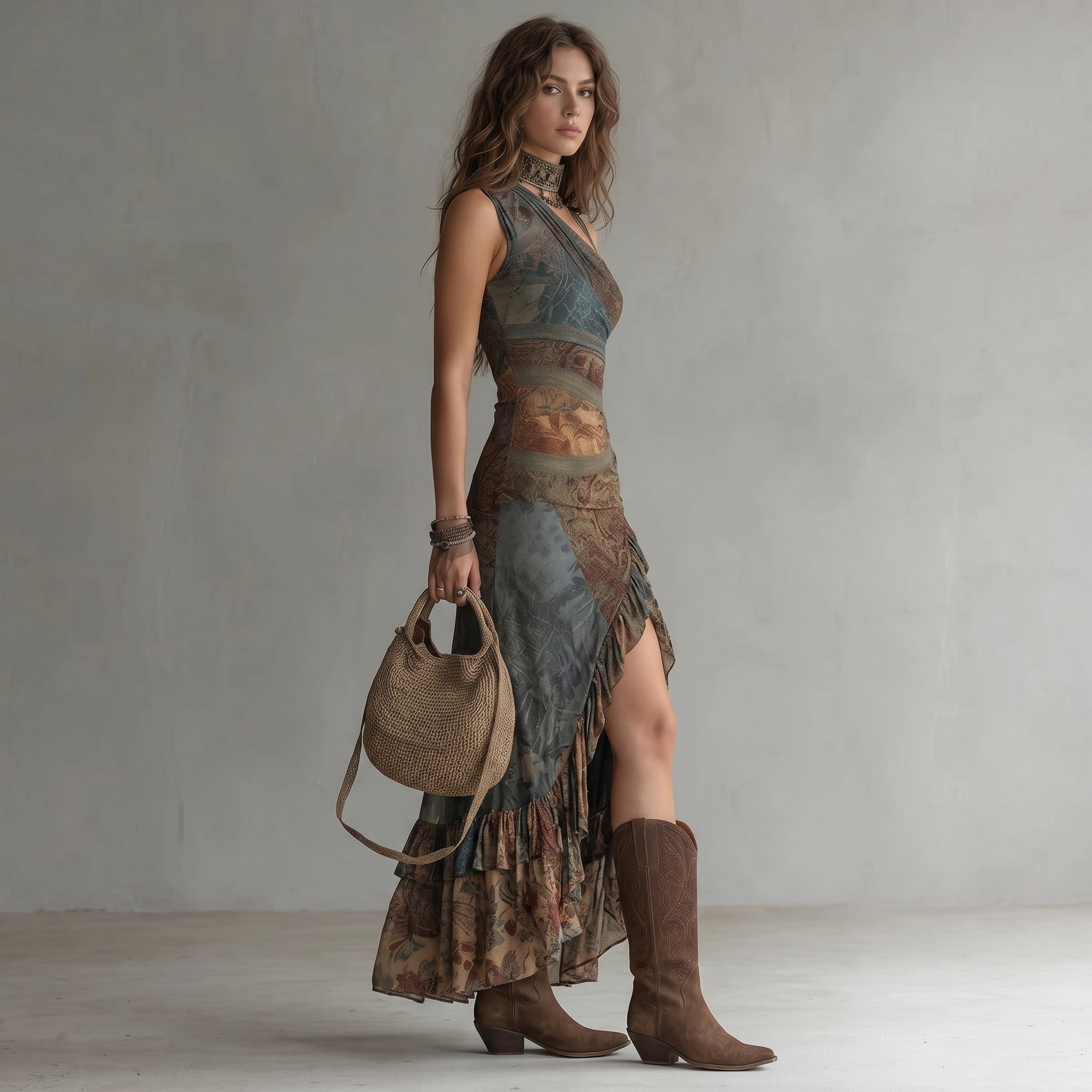 Vestido Largo Asimétrico Alana
