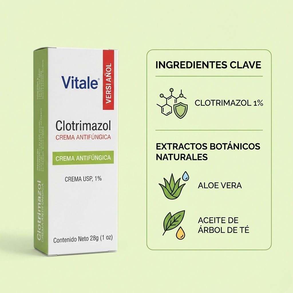 Crema Antifúngica Clotrimazol 1% Vitalé