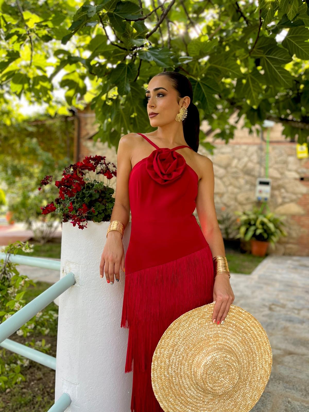 Vestido Glam de Flecos Toscana