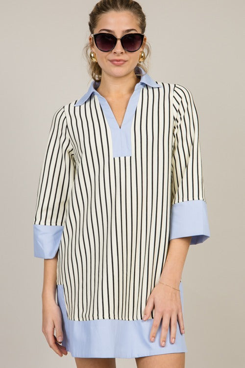 Vestido Camisero a Rayas Sofía