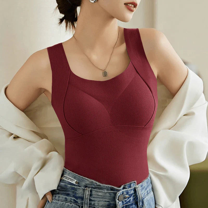 Top calefactable para mujer con sujetador incorporado
