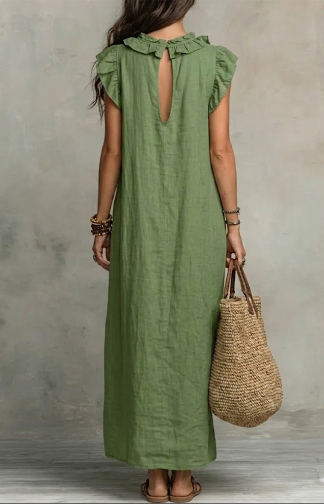 Vestido Largo Bohemio Fluido Asad