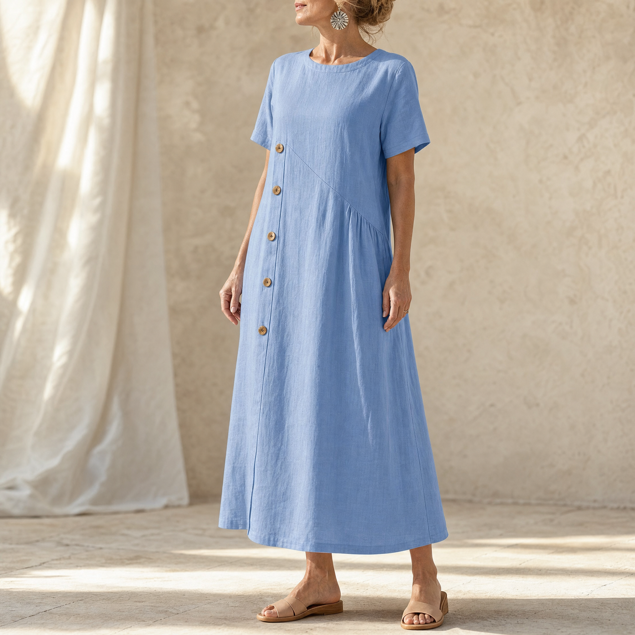 Vestido Midi Asimétrico Maka