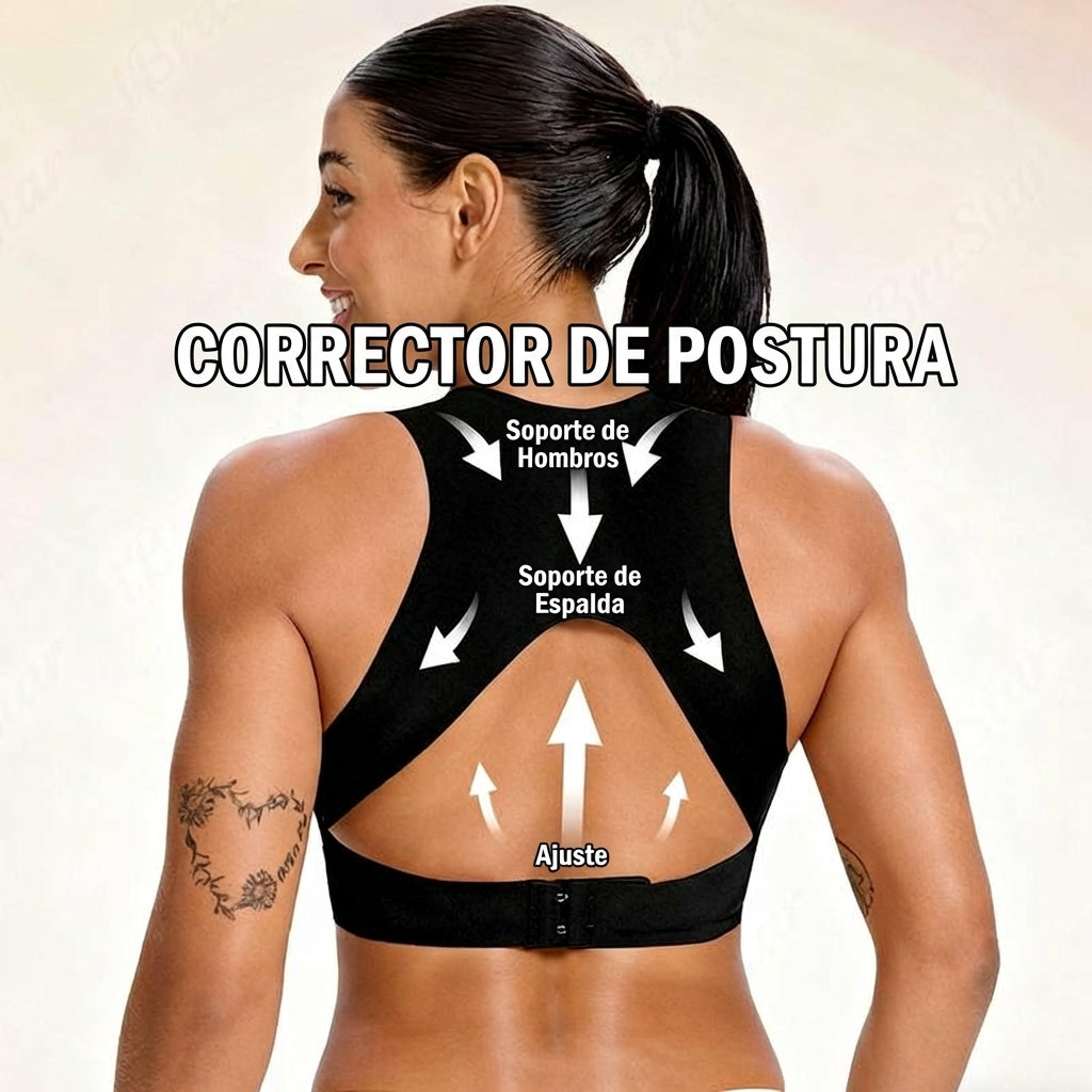 Sujetador corrector de postura sin varillas 2X1