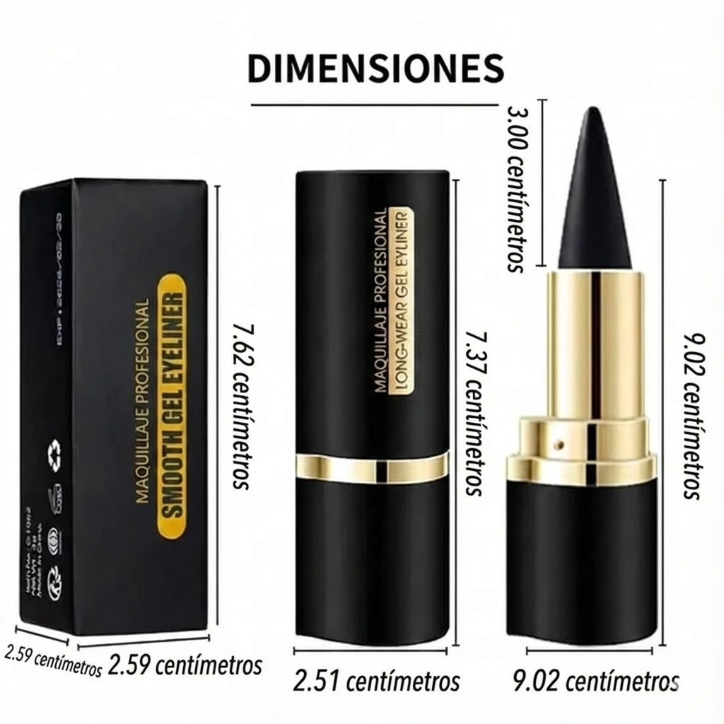 lápices delineadores de ojos en gel negros 2X1