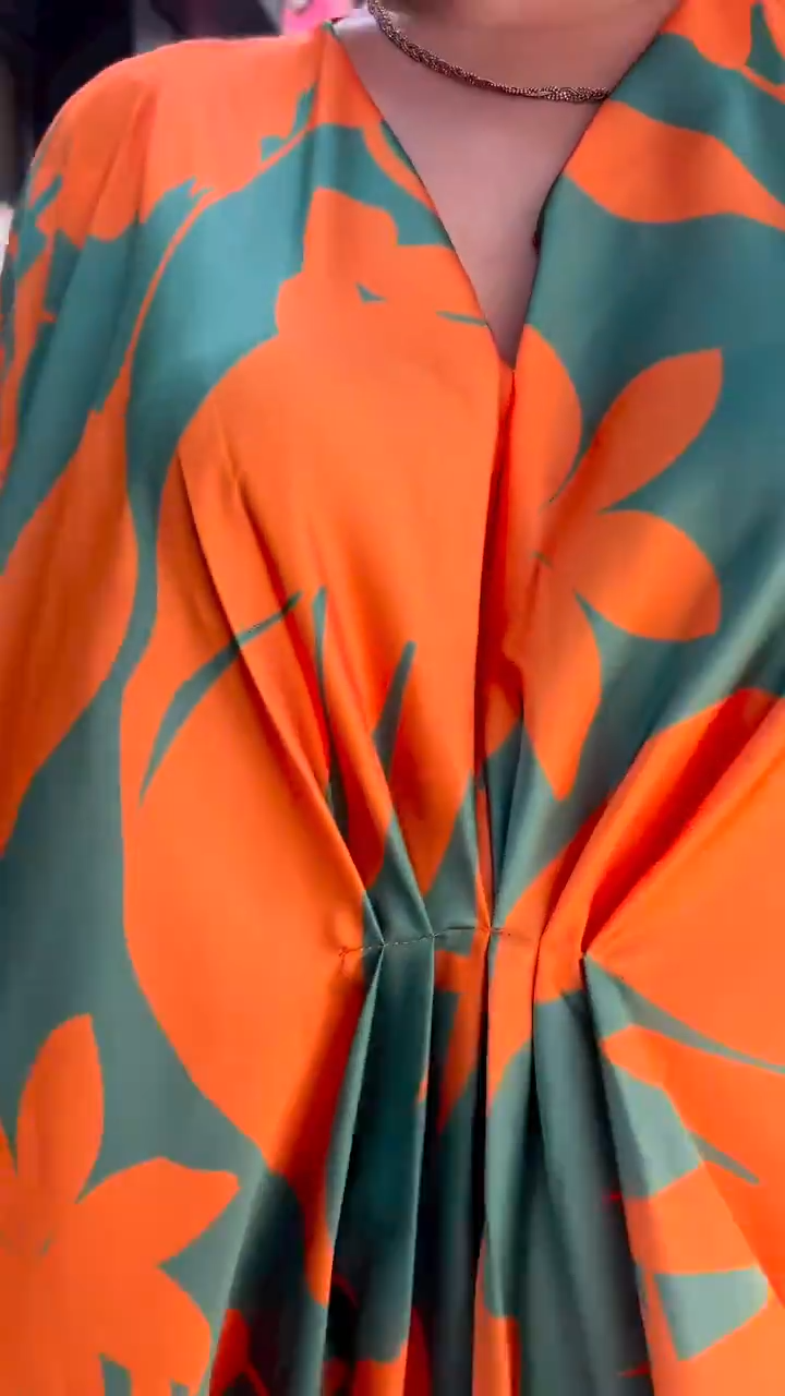 Elegante Vestido Kaftán Tulipán
