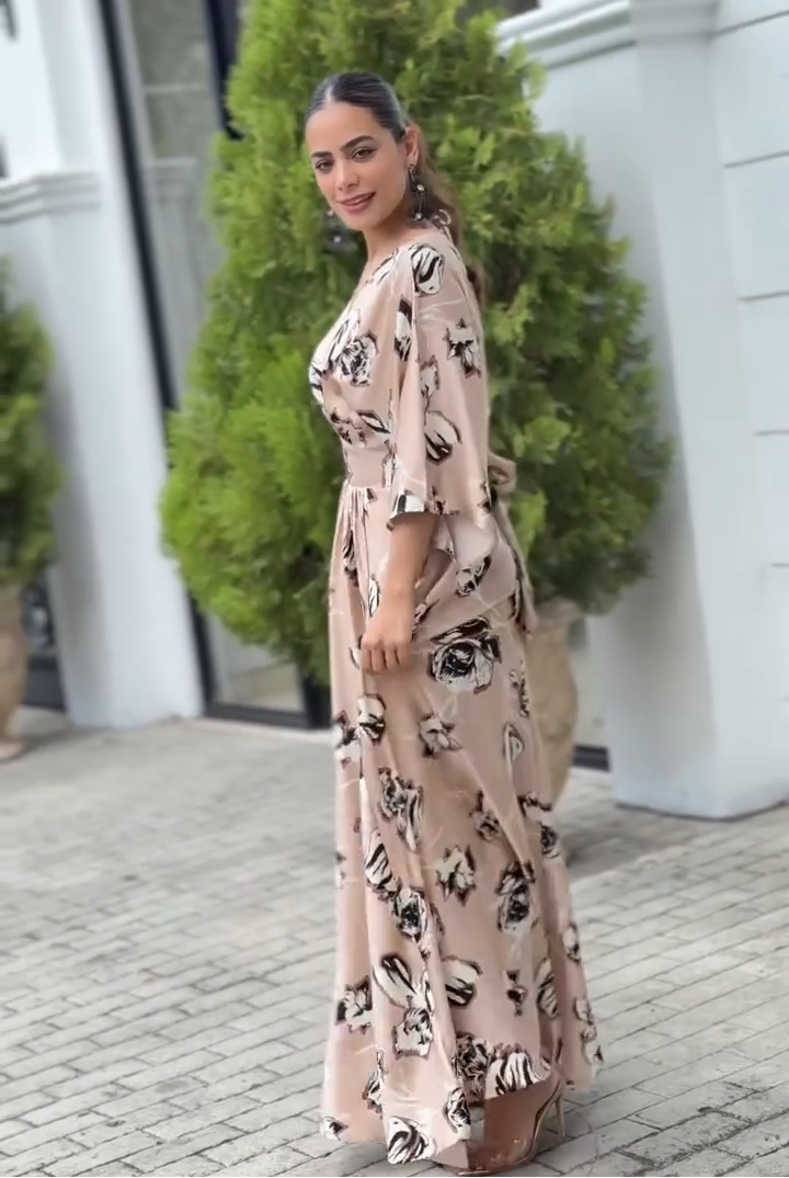 Vestido Maxi Rosa Negra