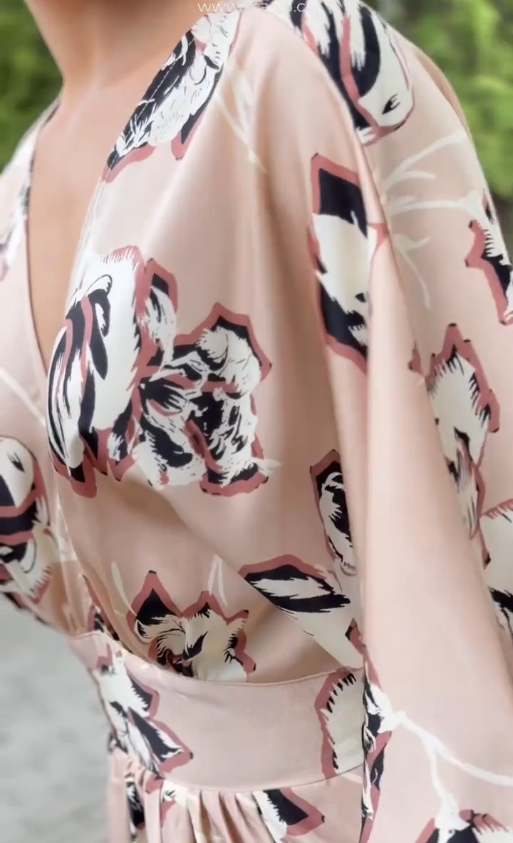 Vestido Maxi Rosa Negra