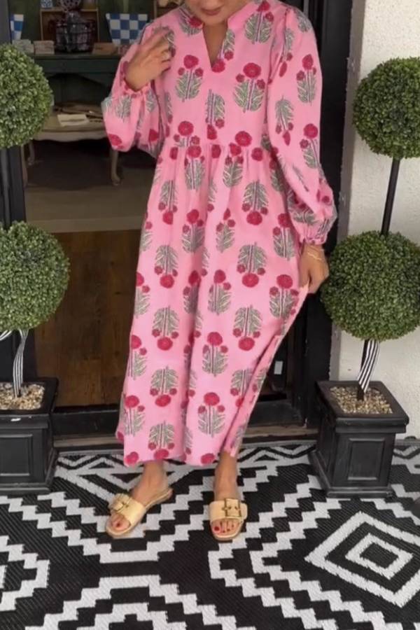 Vestido Midi Floral Print