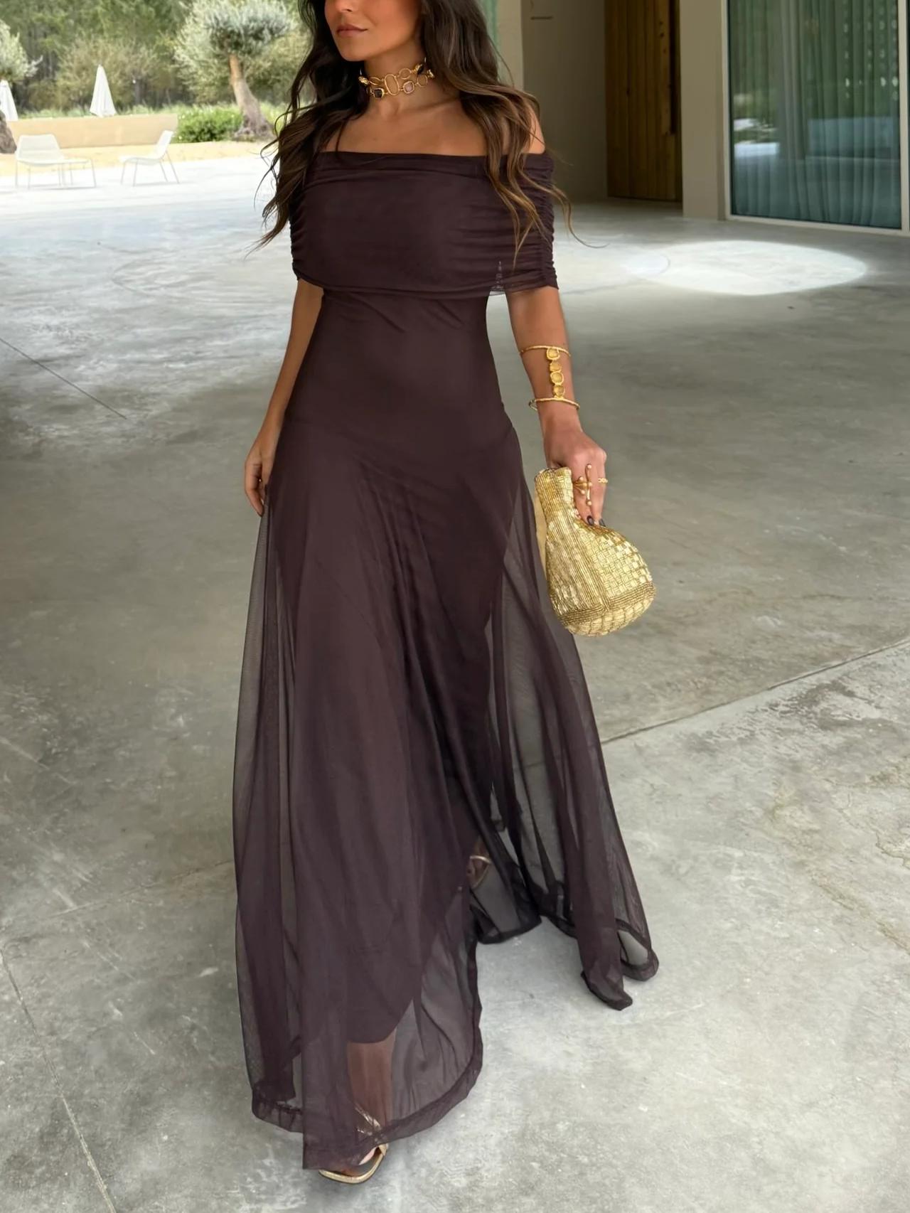 Vestido Largo de Malla Silvana