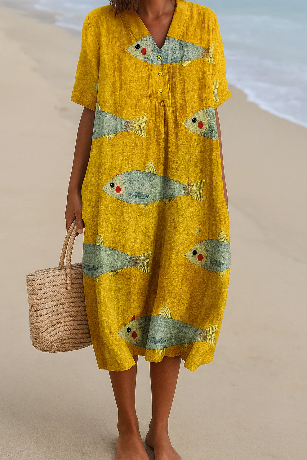 Vestido Estampado Aura Tropical