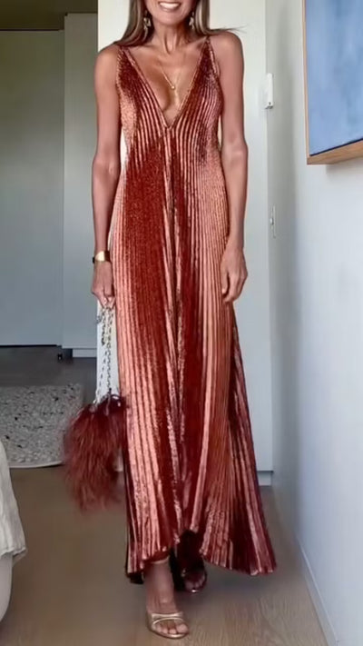 Vestido chic de pliegues irregulares