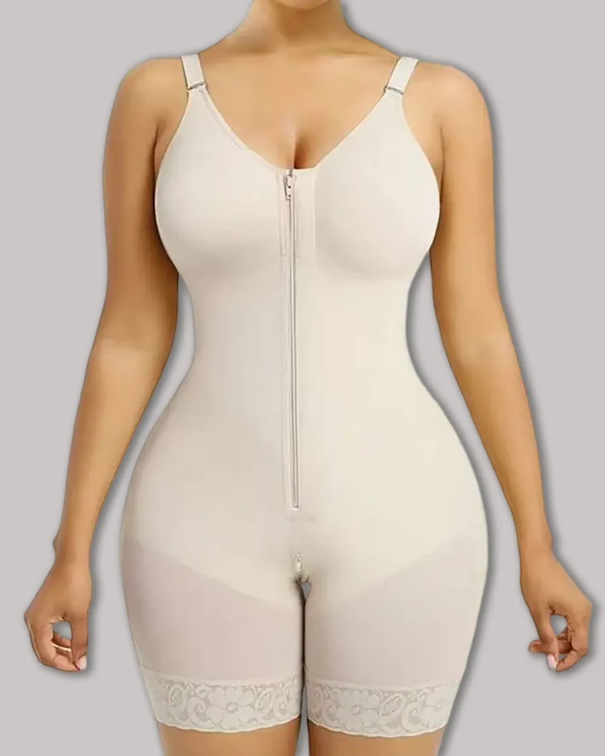Body moldeador de busto con parches de tela transpirable