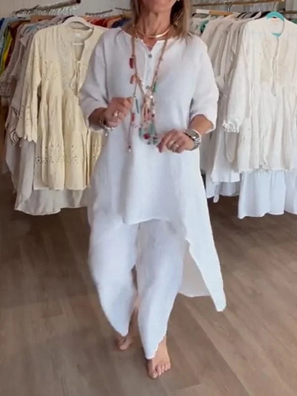 Traje casual de lino