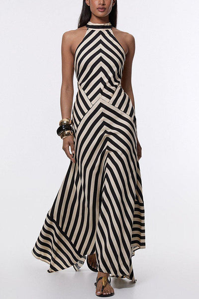 Vestido Largo Geométrico a Rayas Aitana