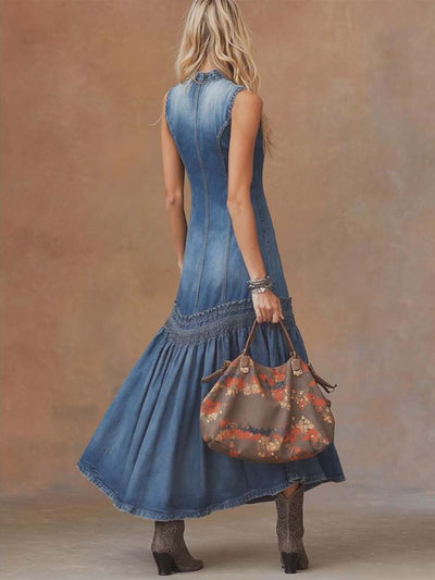 Vestido Western Denim Luxe