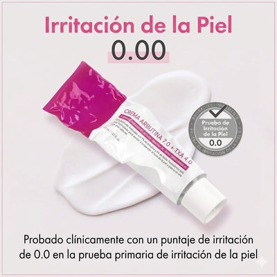 Crema Arbutin 7.0 + TXA 4.0,/ Eficacia Dermatológica