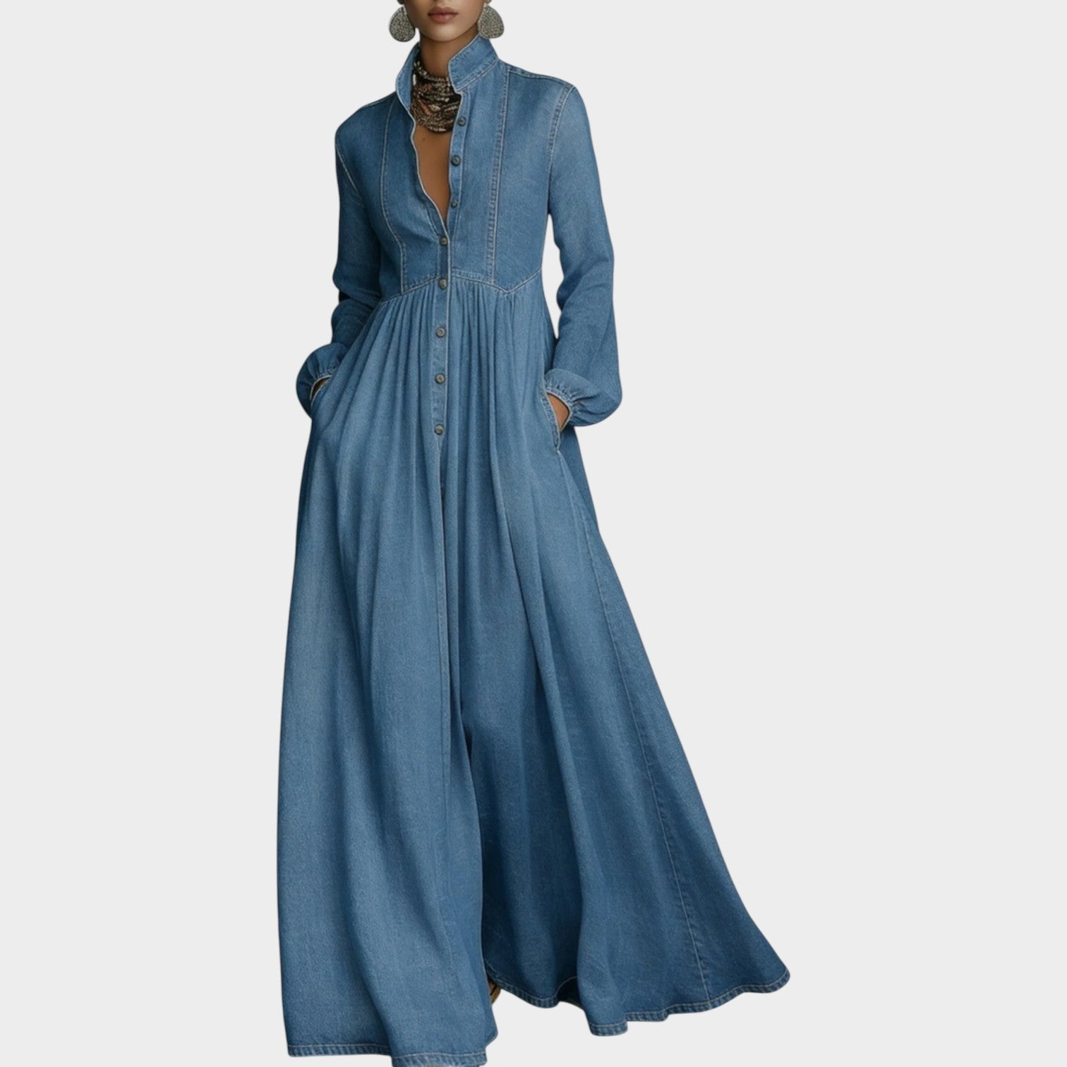 Maxi Vestido Estilo Camisero May