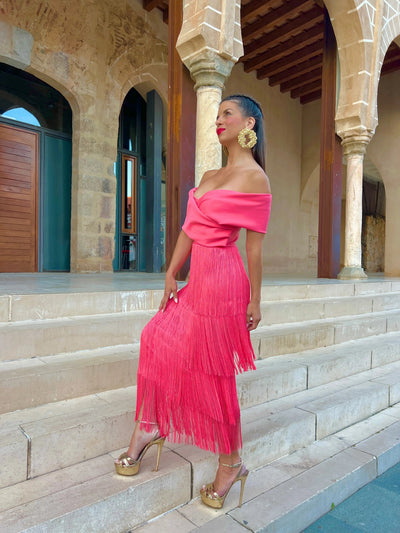 Vestido de invitada Vestido Valentina Coral para mujer - Atelier Invitada S.L
