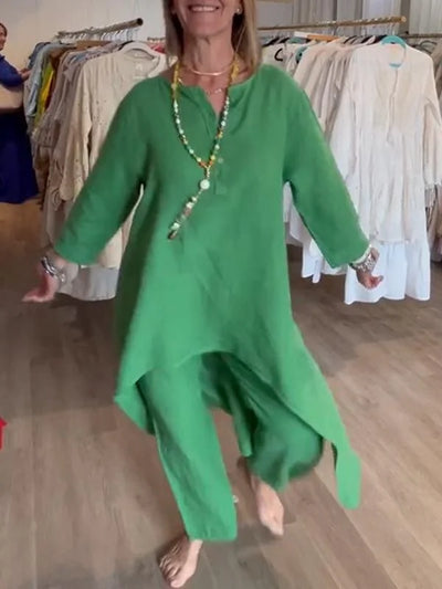 Traje casual de lino