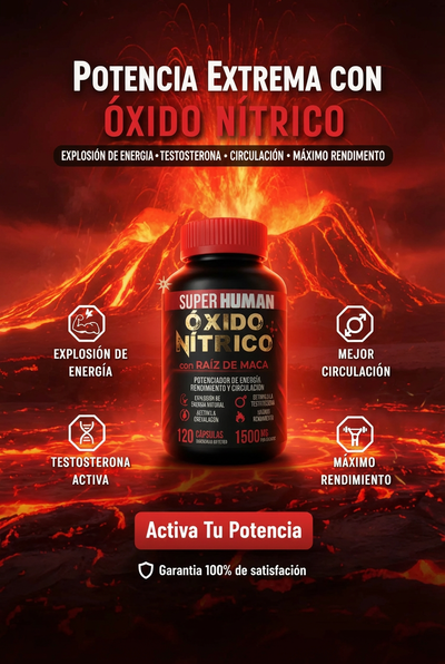 Óxido Nítrico con Raiz de Maca para Energía, Potencia y Rendimiento,