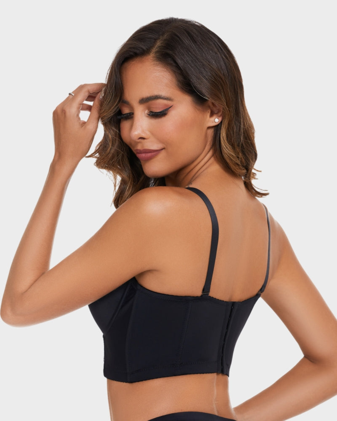 Sujetador Ancho sin Tirantes con Diseño de Encaje 3X1