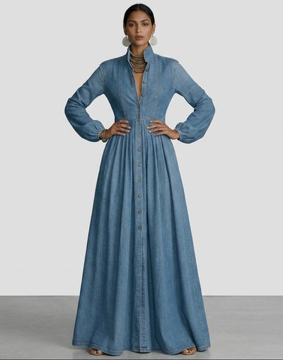 Maxi Vestido Estilo Camisero May