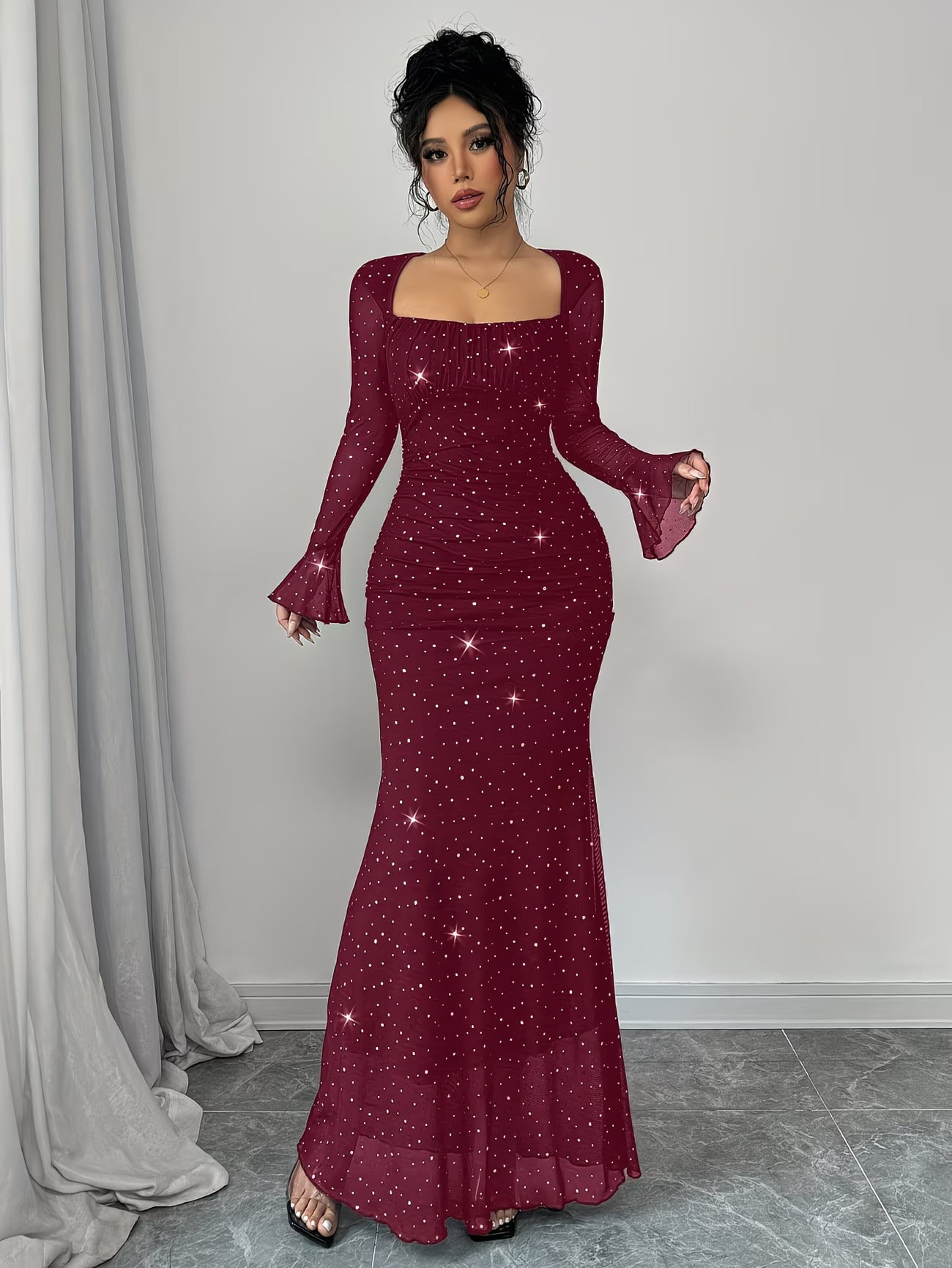 Vestido Diamante Corte de Sirena