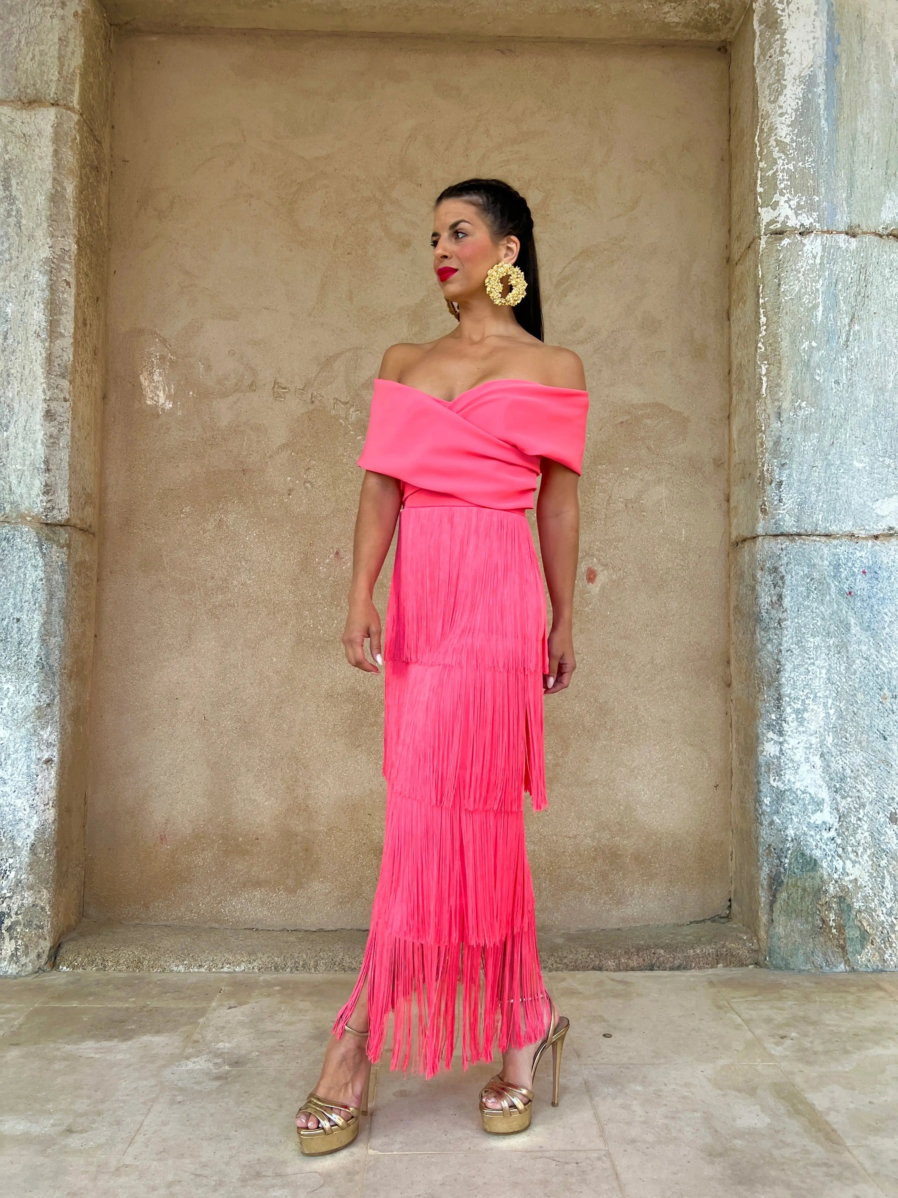 Vestido de invitada Vestido Valentina Coral para mujer - Atelier Invitada S.L