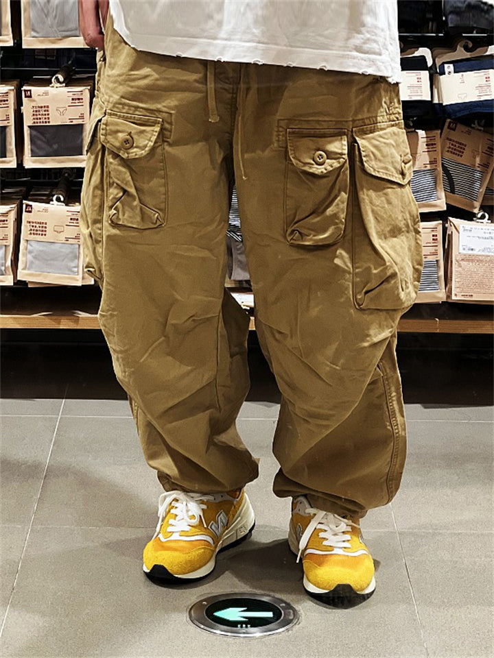 Pantalones cargo múltiples bolsillos