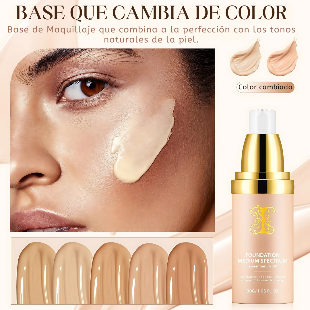 Base Líquida 4 en 1 con SPF 50