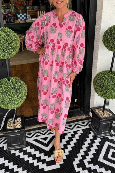 Vestido Midi Floral Print